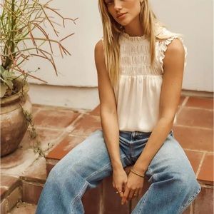 COPY - NWT Bohme Arabella Blouse in Cream. Size Large